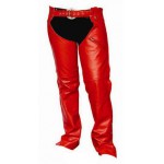 Женские красные кожаные штаны чапсы